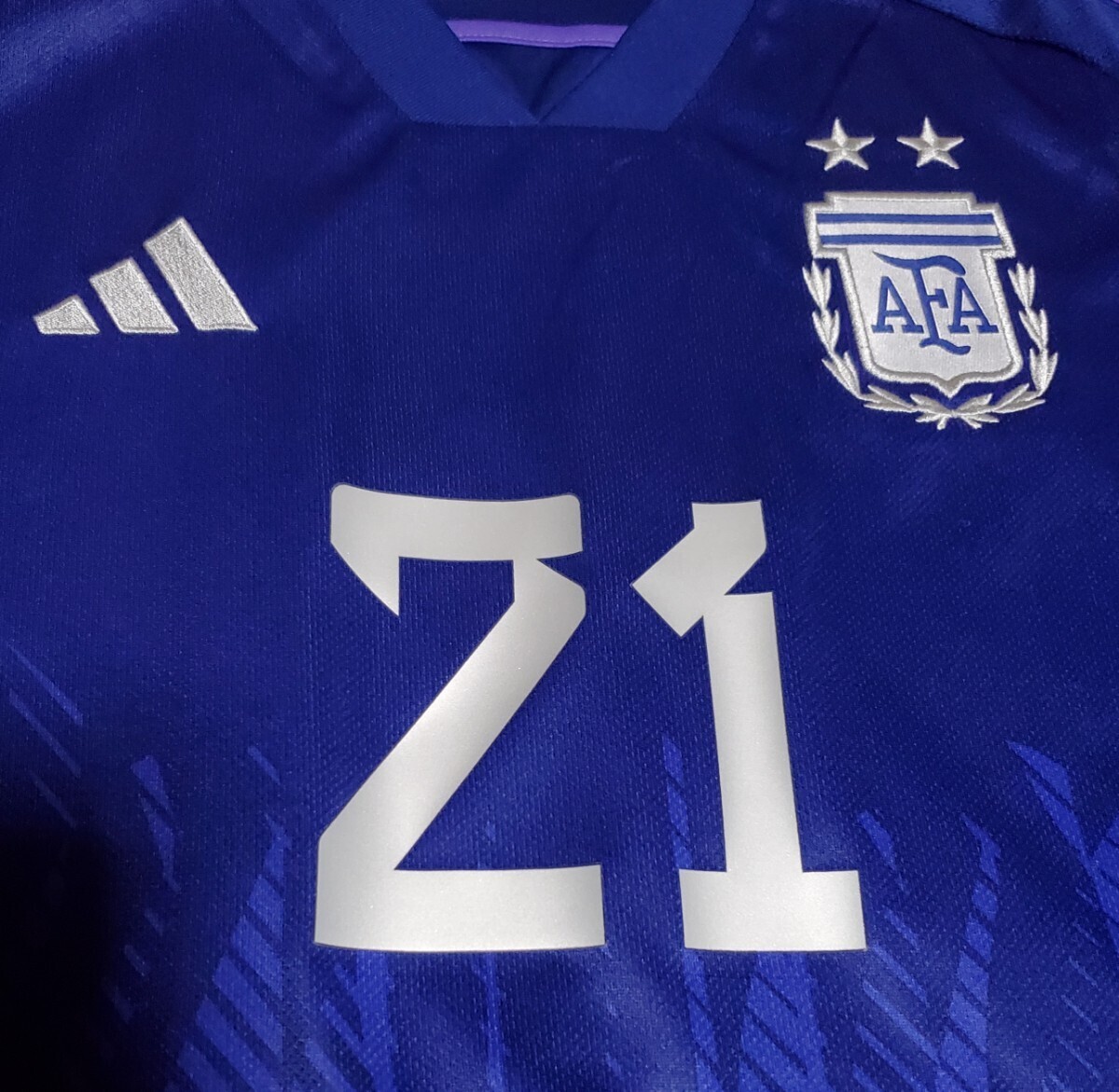 値下交渉 2022年 WC QUTAR アルゼンチン代表 ディバラ adidas 2nd/AWAY 検)WORLD CUP ARGENTINA DYBALA W/TAGS AS ROMA ワールドカップ Y2K