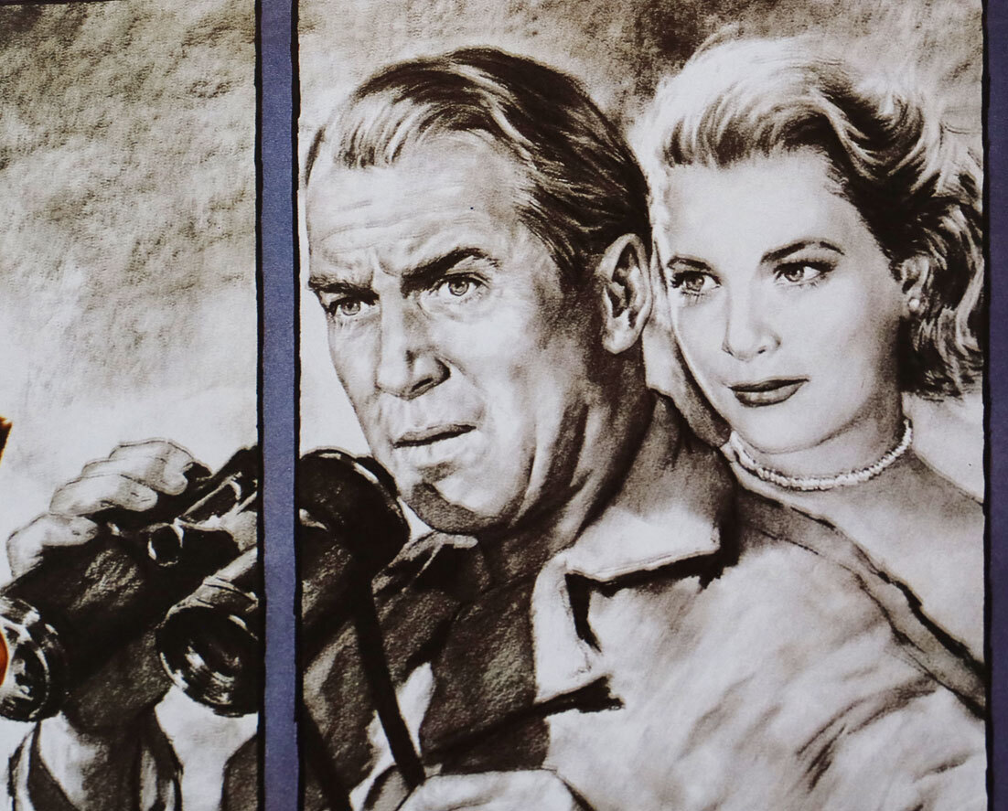 映画ポスター、「裏窓」DAS FENSTER ZUM HOT,独版、36.1x46.5cm、1954年公開米映画、A・ヒッチコック監督、J・スチュアート、G・ケリー主演の画像3