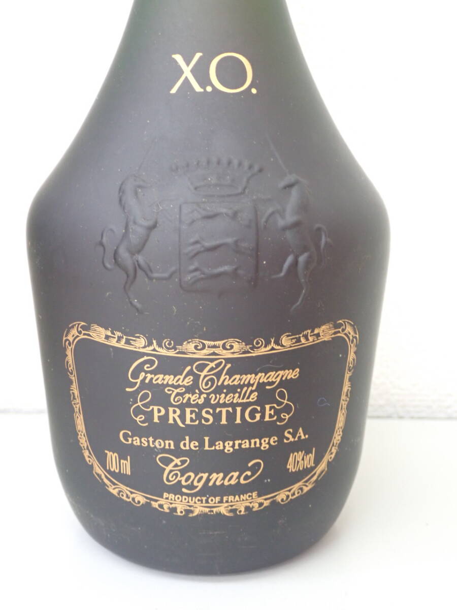 (古酒）-9； ガストン GASTON XO プレステージ DE LAGRANGE PRESTIGE 700ml 40% 木箱付き ★_画像4