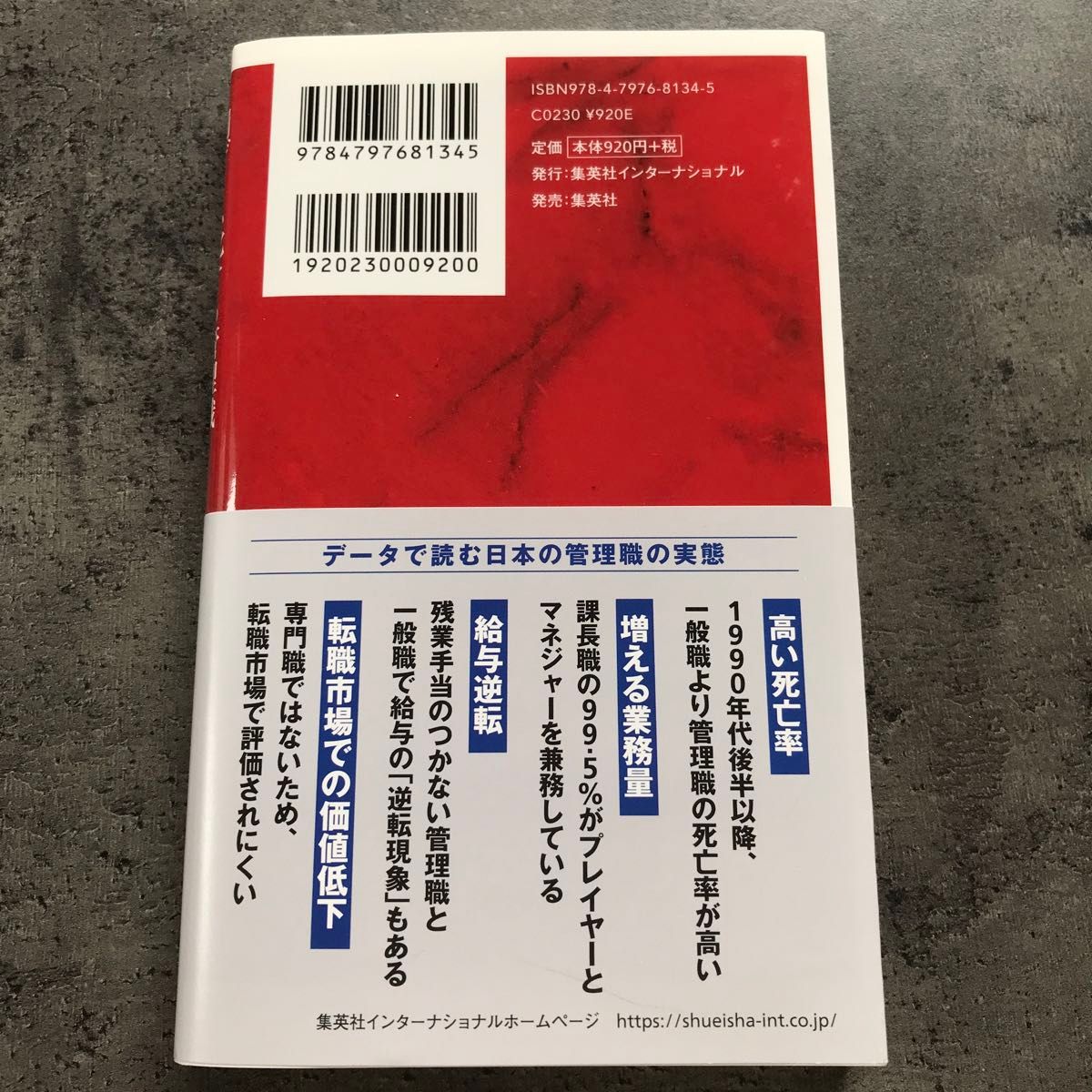 罰ゲーム化する管理職　バグだらけの職場の修正法 （インターナショナル新書　１３４） 小林祐児／著