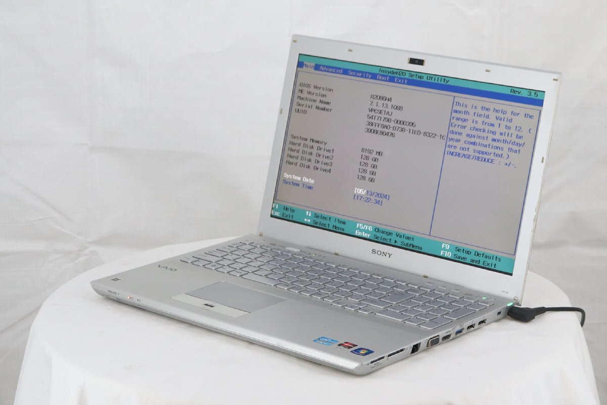 SONY VPCSE1AJ VAIO　Core i7 2640M 2.80GHz 8GB 128GB(SSD)他■現状品_画像1