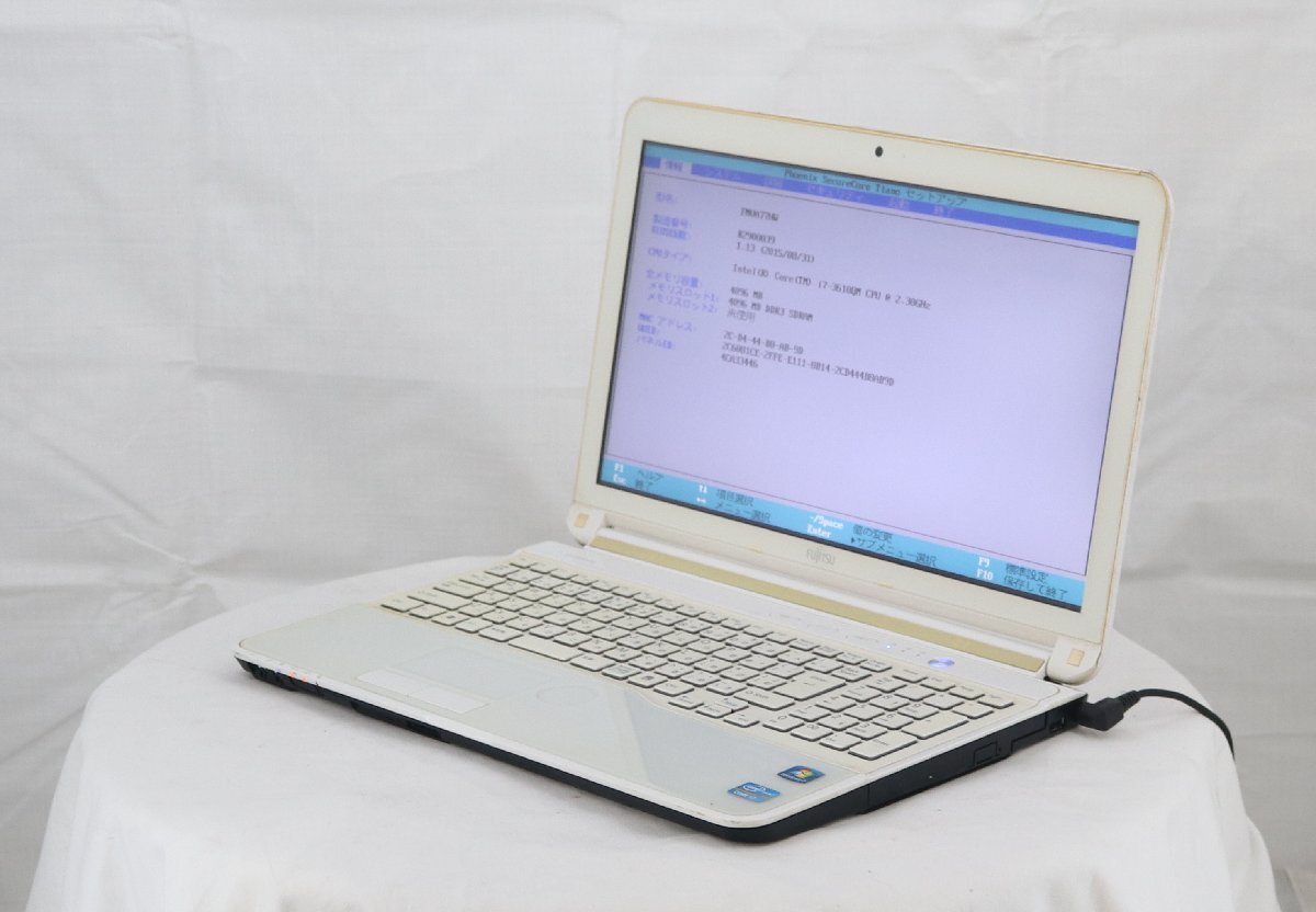 FUJITSU FMVA77HW LIFEBOOK AH77/H　Core i7 3610QM 2.30GHz 4GB 750GB■現状品_画像1