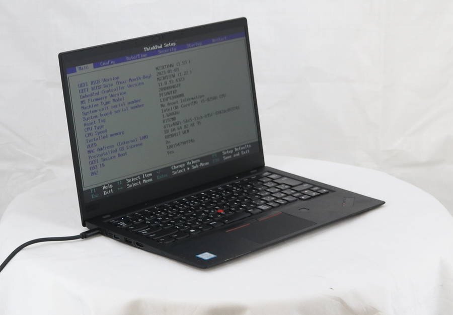 lenovo 20KH004UJP ThinkPad X1 Carbon　Core i5 8250U 1.60GHz 8GB ■現状品_画像2