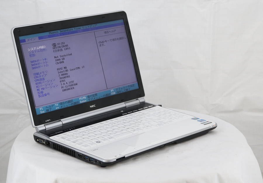 NEC PC-LL750ES6W LaVie LL750/E　Core i7 2630QM 2.00GHz 8GB 1000GB■現状品_画像2