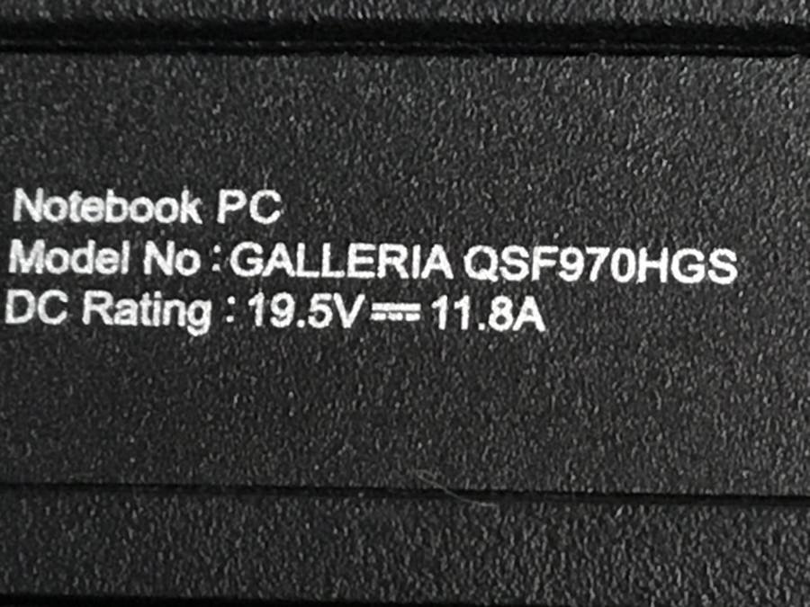 THIRDWAVE QSF970HGS Diginnos GALLERIA Core i7 6700HQ 2.60GHz 16GB 1000GB# present condition goods 