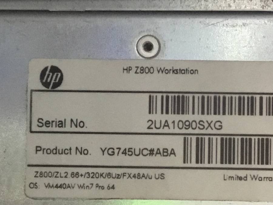 hp Z800 Workstation -　2x Xeon X5650 2.67GHz 12GB■現状品【TB】_画像4