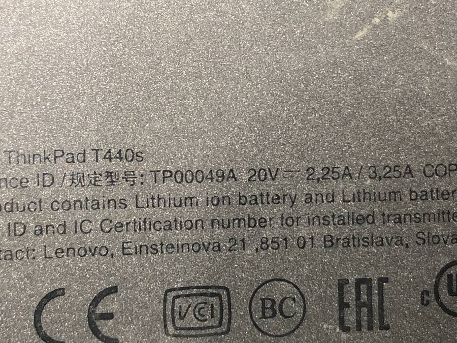 lenovo 20AR-A1KRJP ThinkPad T440s　Core i7 4600U 2.10GHz 8GB 1024GB(SSD)■現状品_画像4