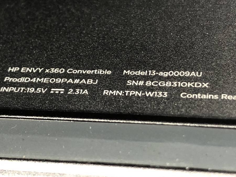 hp 13-ag0009AU ENVY x360 Convertible　AMD Ryzen 3 2300U with Radeon Vega Mobile Gfx 2.00GHz 8GB 256GB(SSD)■委託品【TB】_画像4