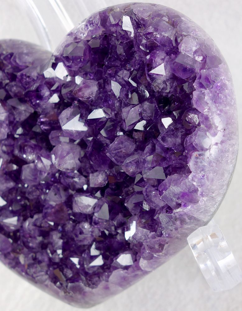 風水 アメジスト 紫水晶 ハート型(大) 原石① クラスター 新品 超綺麗
