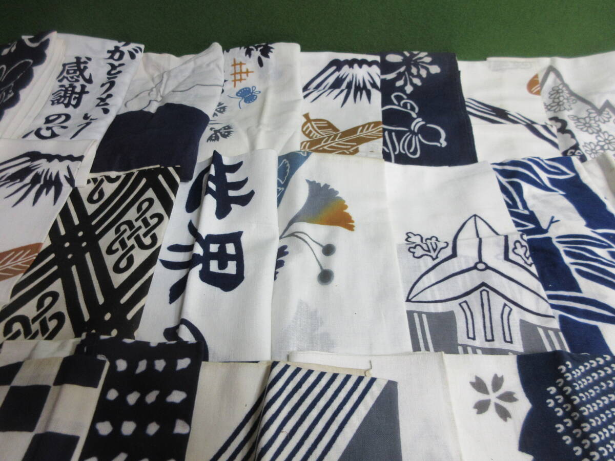 古ーい 木綿手ぬぐい 37枚 同柄含む 関東各種 リメイク、染め物、実用 TENUGUI JAPAN 4_画像4