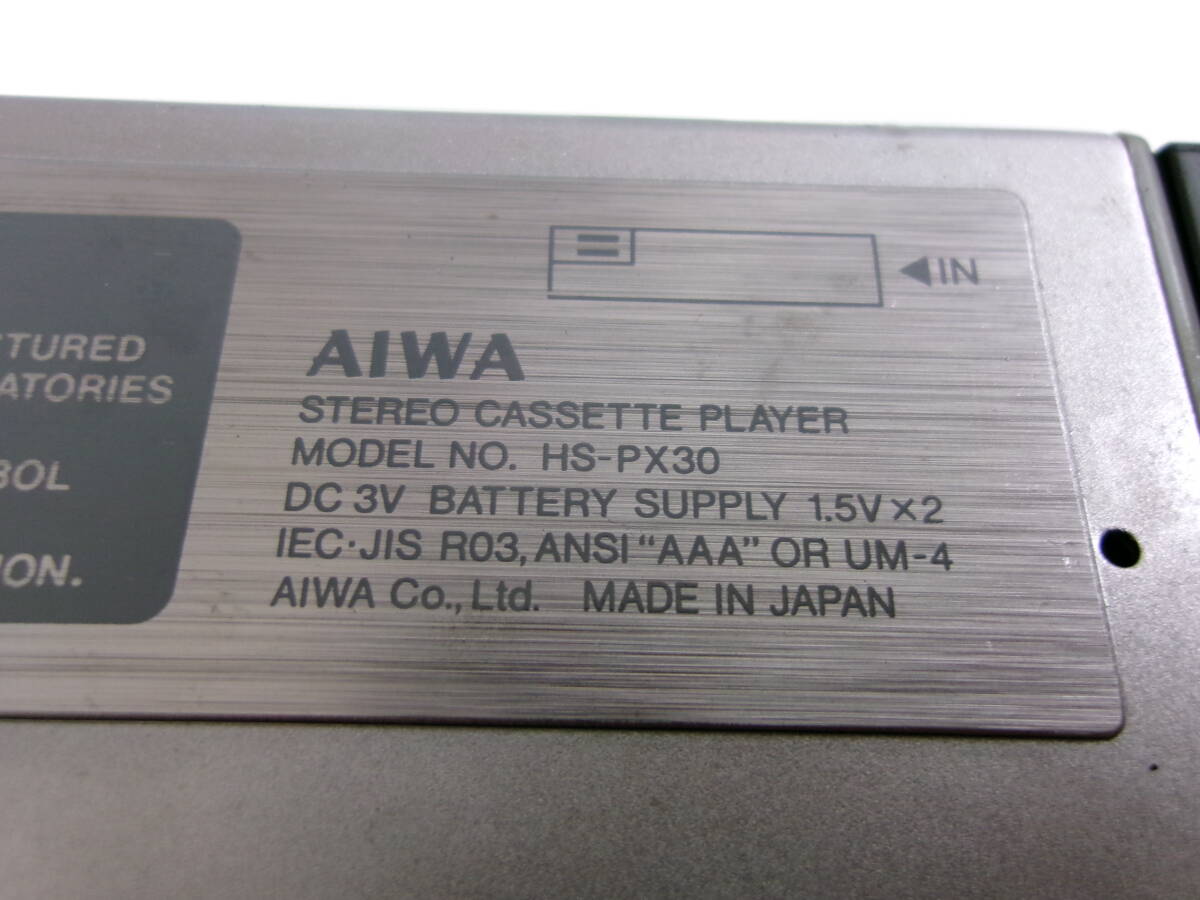 (Z-414)AIWA ポータブルカセットプレーヤー HS-PX30 動作未確認 現状品_画像4