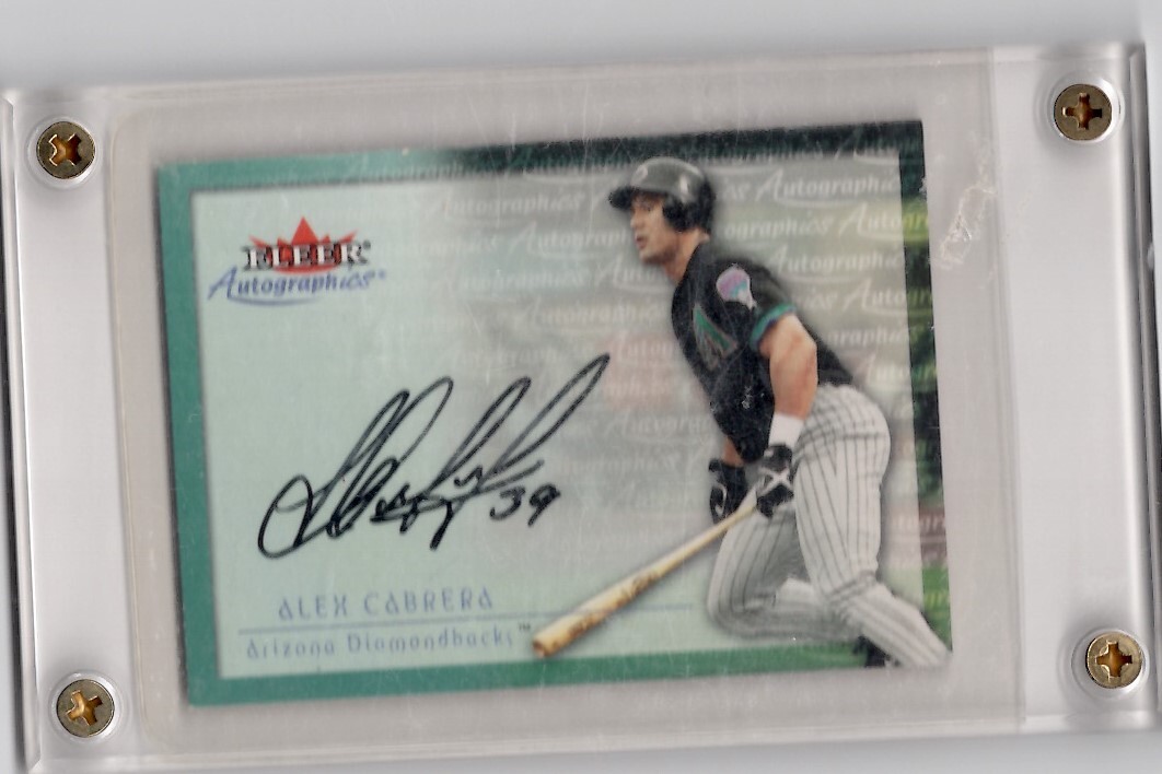 MLB 2000 Fleer Autographics ALEX CABRERA アレックス・カブレラ 西武ライオンズ オリックス ソフトバンクホークス　 新品ミント状態品_画像1