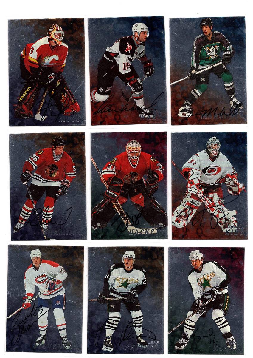 NHL 1999-2000 PINNACLE BE A PLAYER AUTO 直筆サインカード ９枚セットA　アイスホッケー