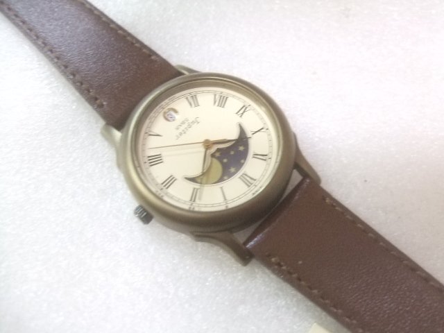 未使用1990sメンズ旧モデルオリエント月齢時計クオーツ腕時計OH済　Z828_画像5