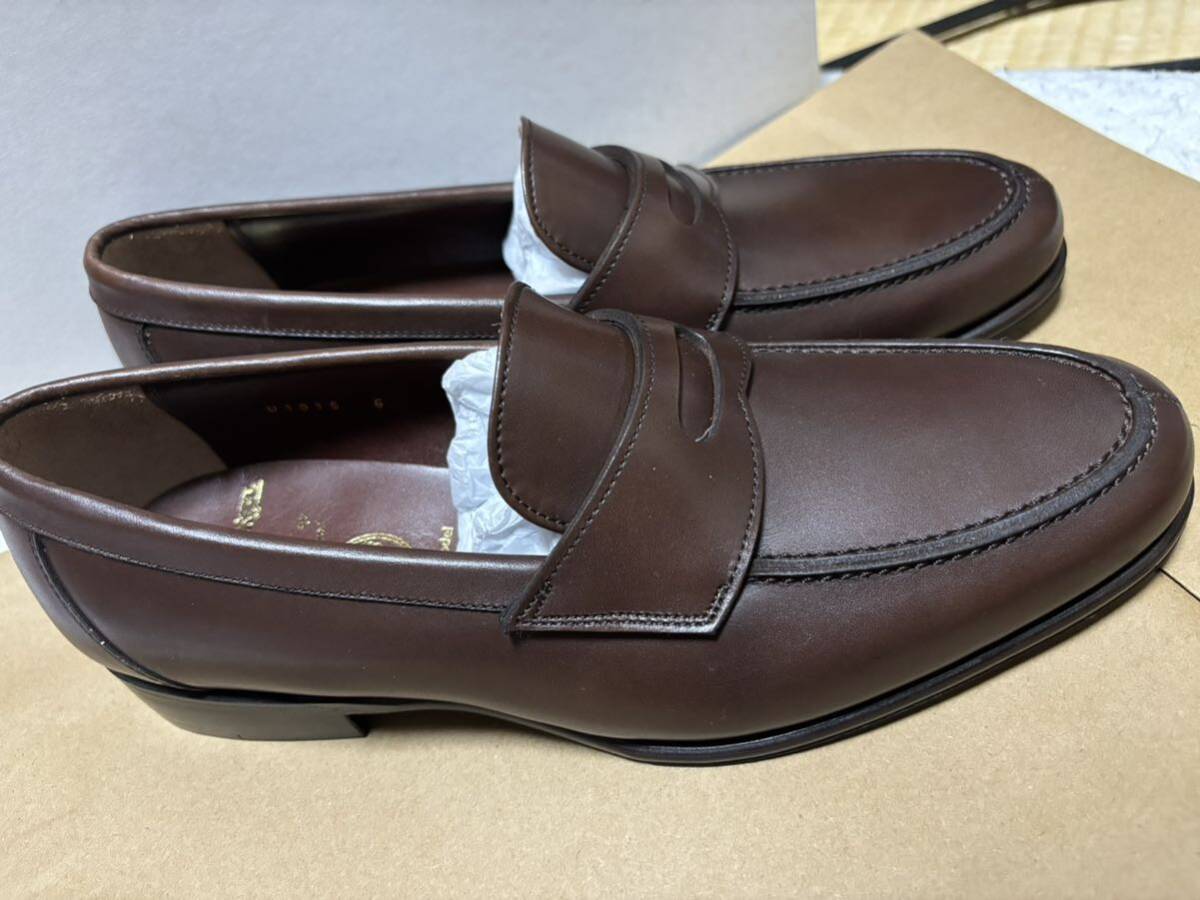  new goods unused Union imperial U1915 dark brown 6EEE 24 Loafer slip-on shoes 