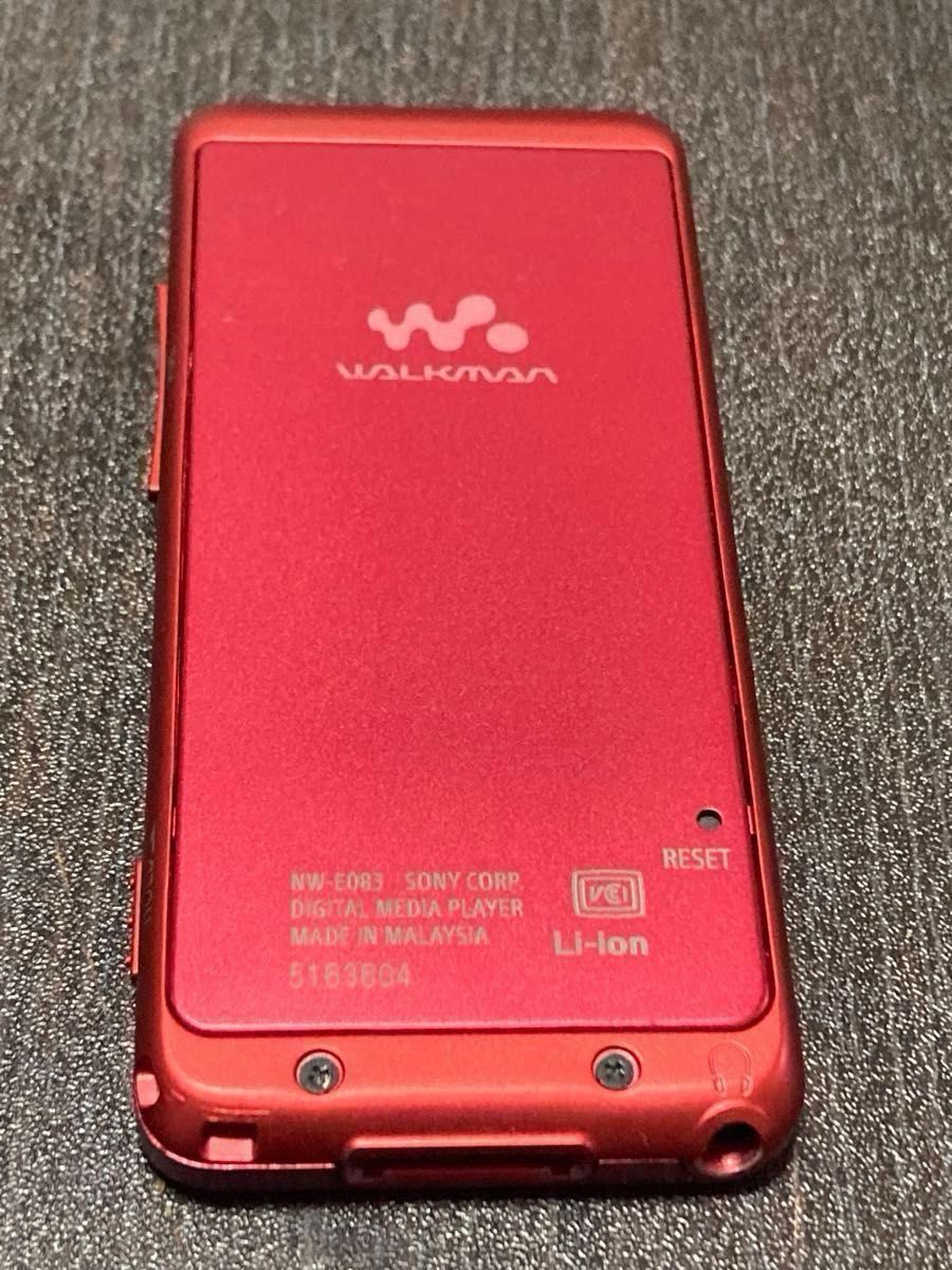 [ジャンク扱い] SONY ウォークマン NW-E083 レッド 4GB  WALKMAN 液晶にスジ