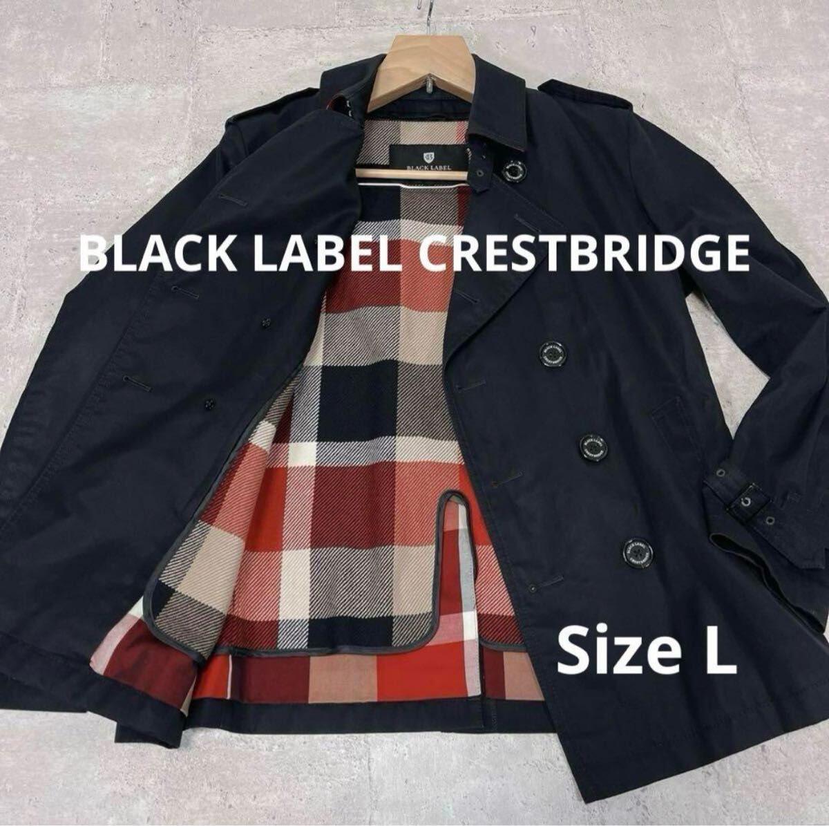 値下げ　BLACK LABEL CRESTBRIDGE ショートトレンチコート Lサイズ