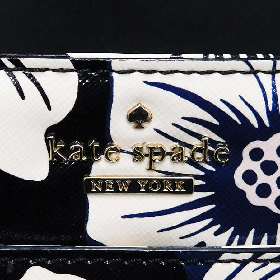 1 jpy # ultimate beautiful goods Kate Spade 2way bag white × black group enamel stylish kate spade #E.Bsm.zE-02