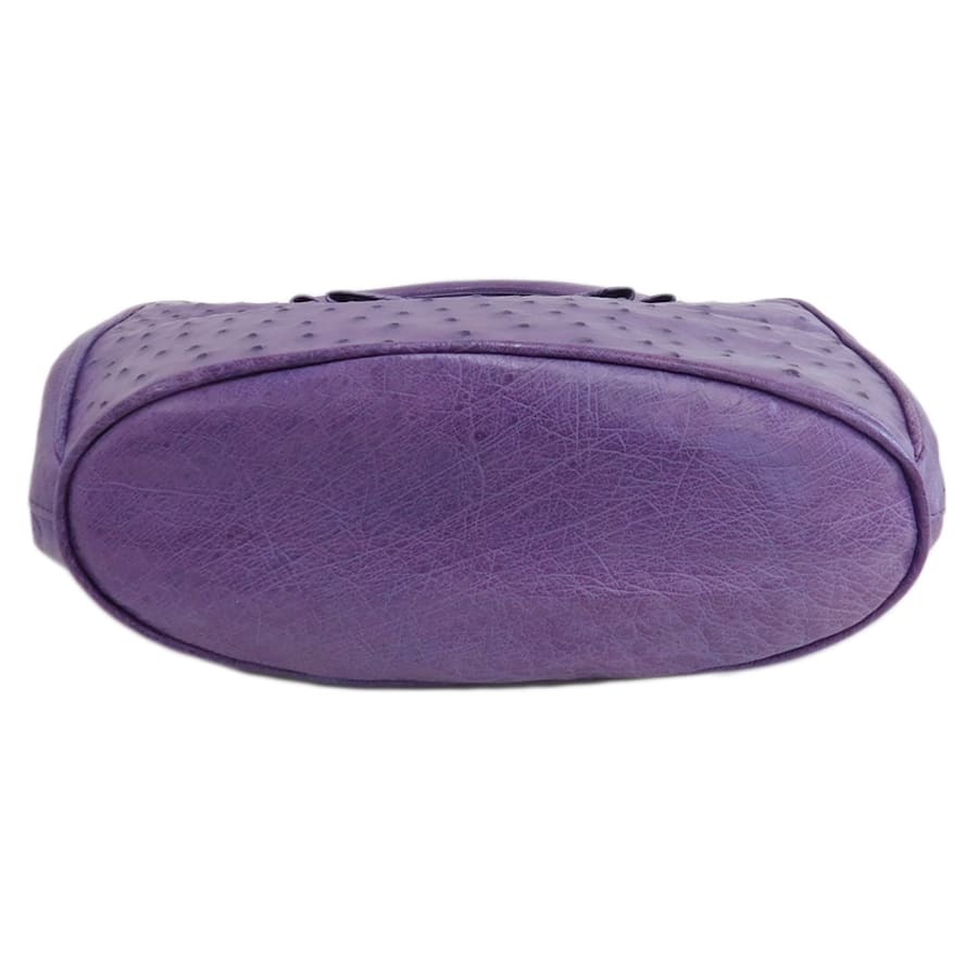 1 иен # прекрасный товар Bally ручная сумочка лиловый серия кожа Ostrich .... формальный модный BALLY #E.Bmm.tl-23