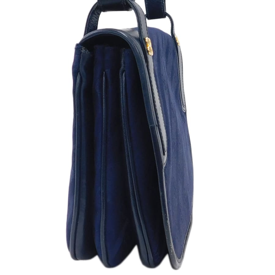 1 иен # прекрасный товар Balenciaga сумка на плечо темно-синий серия парусина × кожа BB рисунок общий рисунок модный BALENCIAGA #E.Bom.tl-02