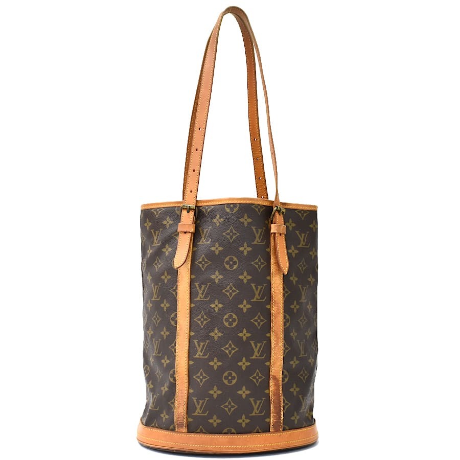 1円 ◆定価14万 美品 LOUIS VUITTON ルイヴィトン トートバッグ バケットGM 旧型 M42236 モノグラム ブラウン◆E.Cssl.lA-05の画像3