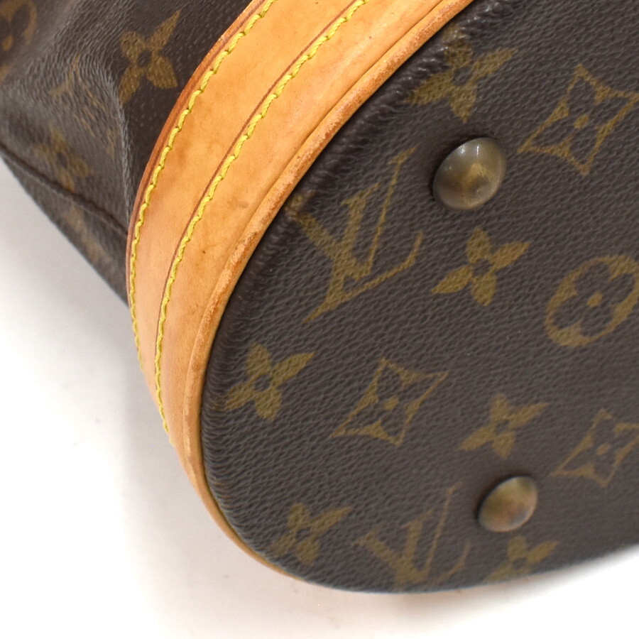 1円 ◆LOUIS VUITTON ルイヴィトン ショルダーバッグ バケットPM M42238 モノグラム キャンバス ブラウン◆E.Cssl.tI-09の画像5