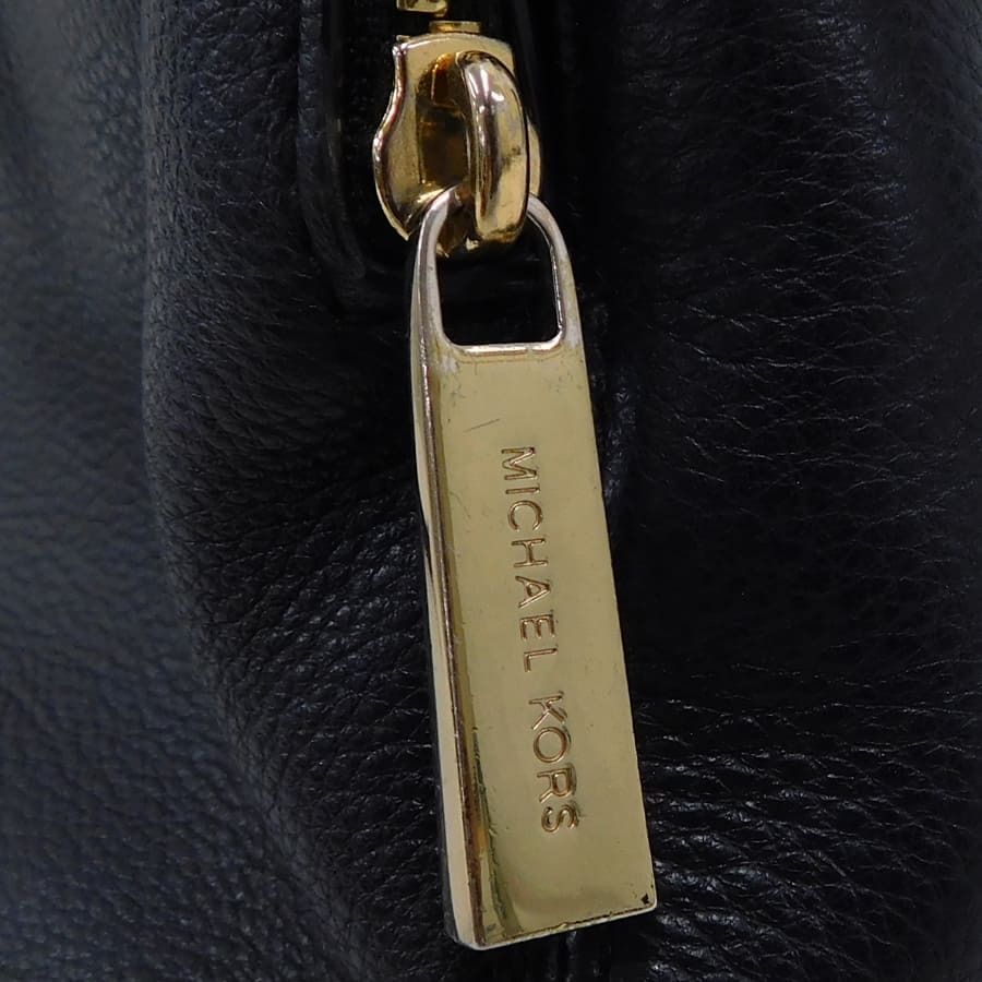 1円 ■ 極美品 マイケルコース ショルダーバッグ ブラック系 レザー MICHAEL KORS ■E.Bsl.An-15_画像9