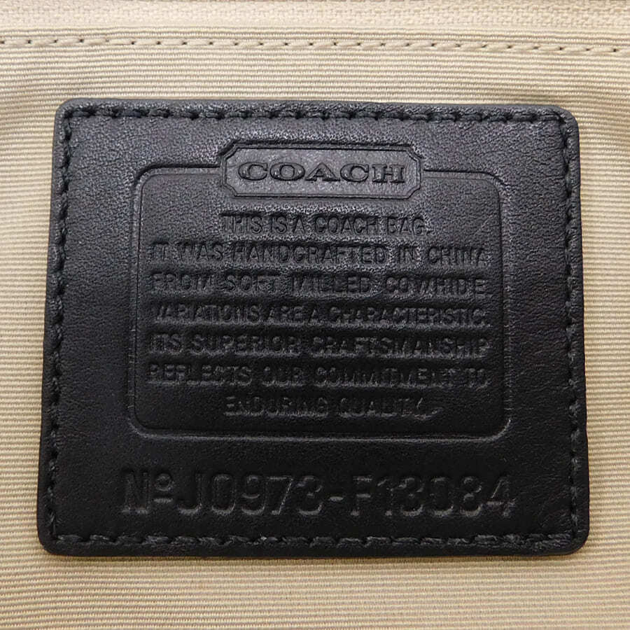 1円 ■ 極美品 コーチ ハンドバッグ F13084 ブラック系 レザー ハンプトンズ COACH ■E.Bmr.tl-08_画像8