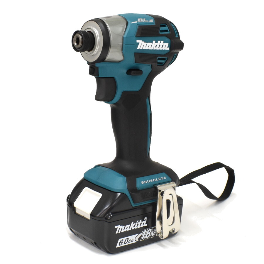 1 jpy V unused goods makita Makita impact driver battery ×2 with charger 18V(6.0Ah) TD173DRGX blue VE.Cmu.s1-09