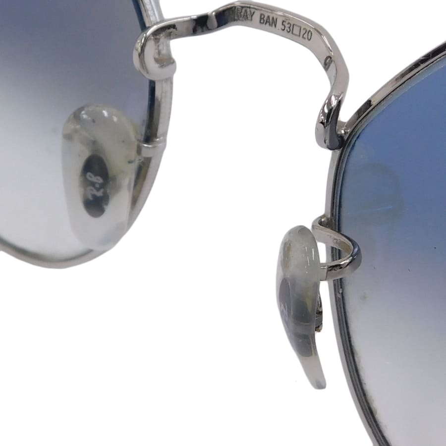 1円 ■ 美品 レイバン サングラス RB 3565 金属 シルバー系 JACK 男女兼用 お出掛け Ray-Ban ■E.Bll.tl-01_画像8