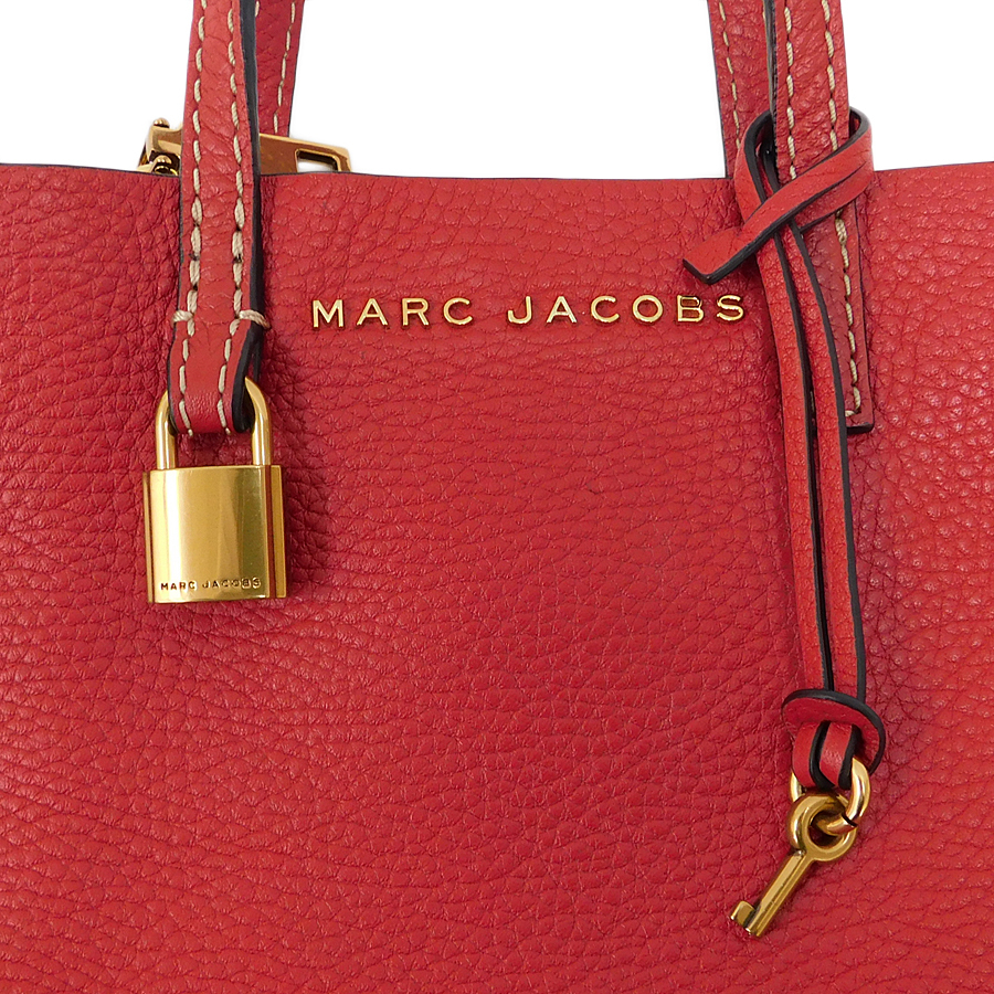 1円 ■ 極美品 マークジェイコブス 2WAYバッグ レッド系 レザー レディース 普段使い MARC JACOBS ■E.Bsu.An-23_画像9