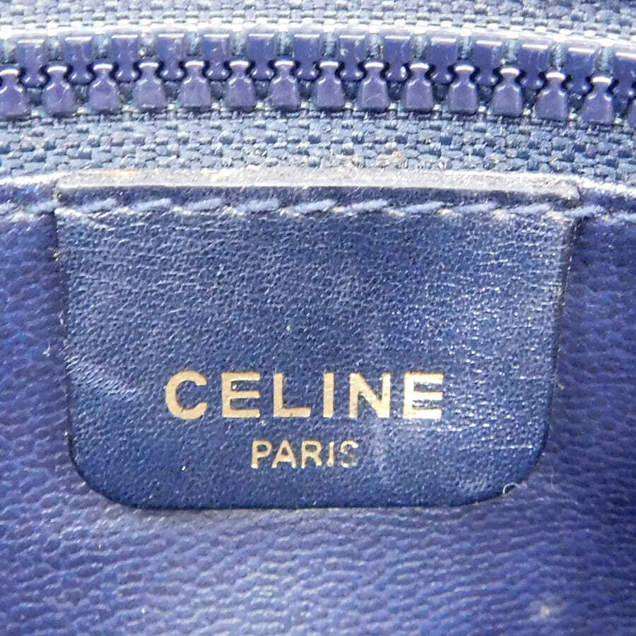 1円 ■ 極美品 セリーヌ ショルダーバッグ ブラック系 レザー マカダム お出掛け CELINE ■E.Csoe.oR-06_画像8