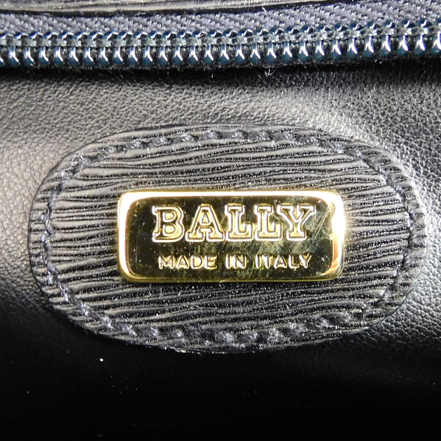 1円 ■ バリー セカンドバッグ ブラック系 レザー メンズ おでかけ おしゃれ 出張 BALLY ■E.Bssl.tI-22_画像8