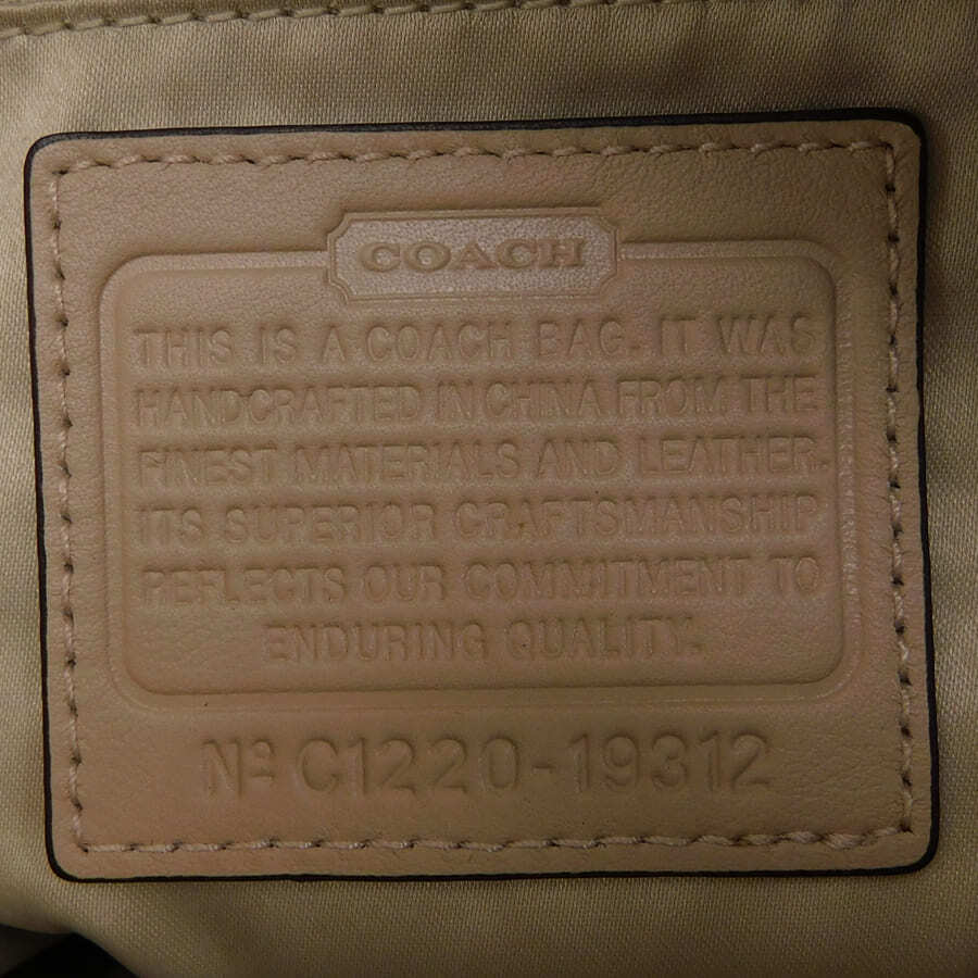 1 jpy # ultimate beautiful goods Coach handbag 19312 beige group leather .... stylish lovely COACH #E.Bee.hP-06