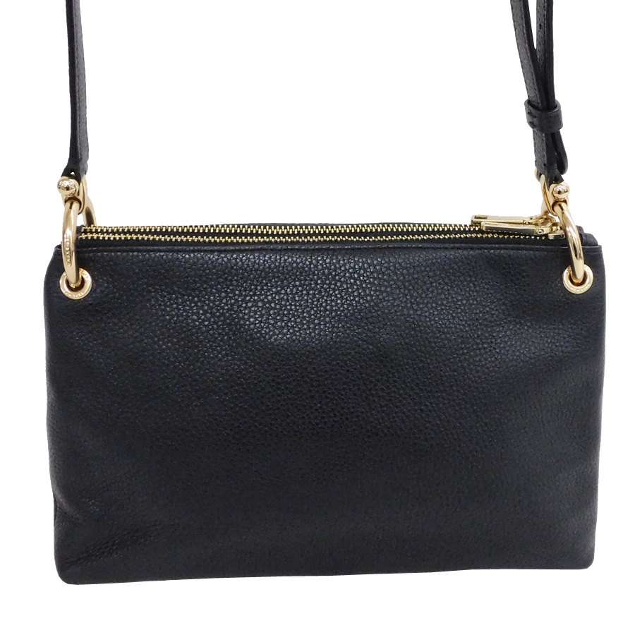 1 jpy # ultimate beautiful goods Coach shoulder bag Madison leather black group lady's F76645 COACH #E.Bii.zE-19