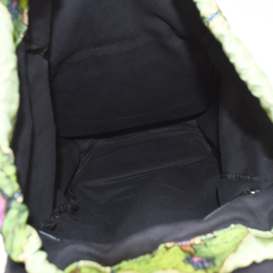 1 jpy * ultimate beautiful goods GIVENCHY Givenchy backpack rucksack print canvas leather green group *E.Cmgs.lA-17