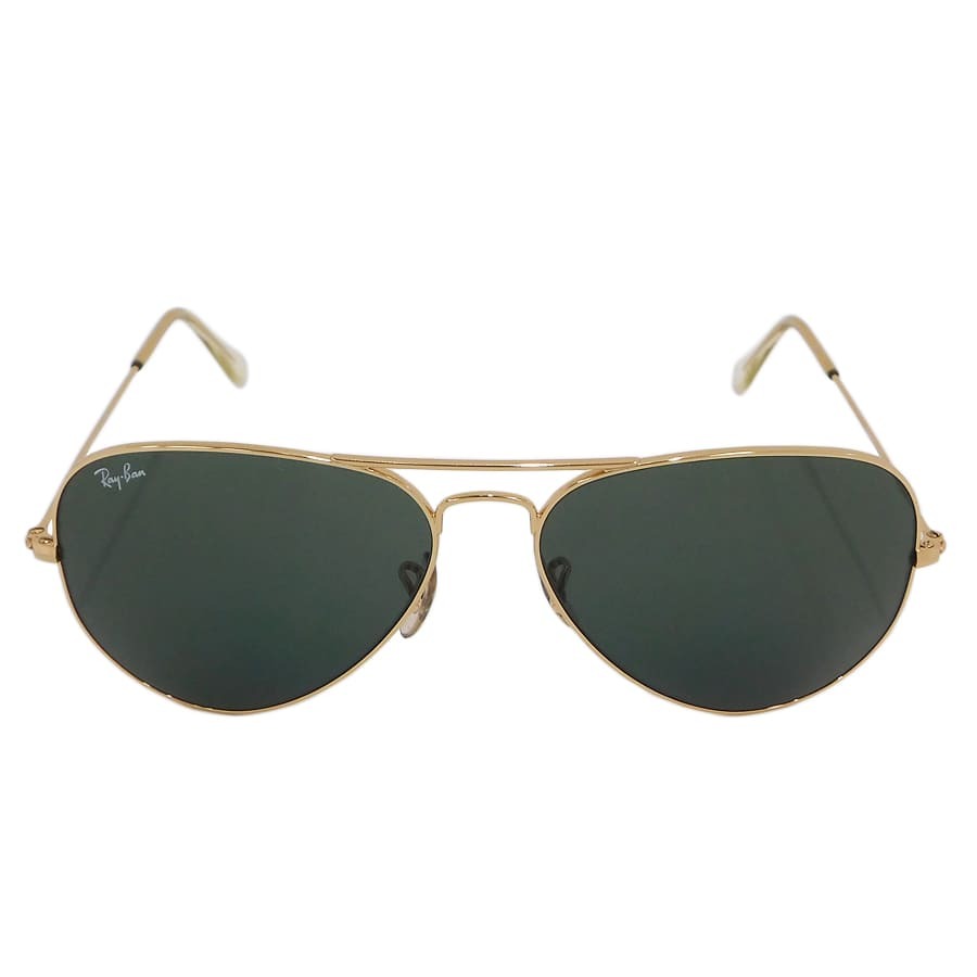 1 иен # превосходный товар RayBan солнцезащитные очки RB3025 оттенок золота металл авиатор с футляром Ray*Ban #E.Blp.eC-14