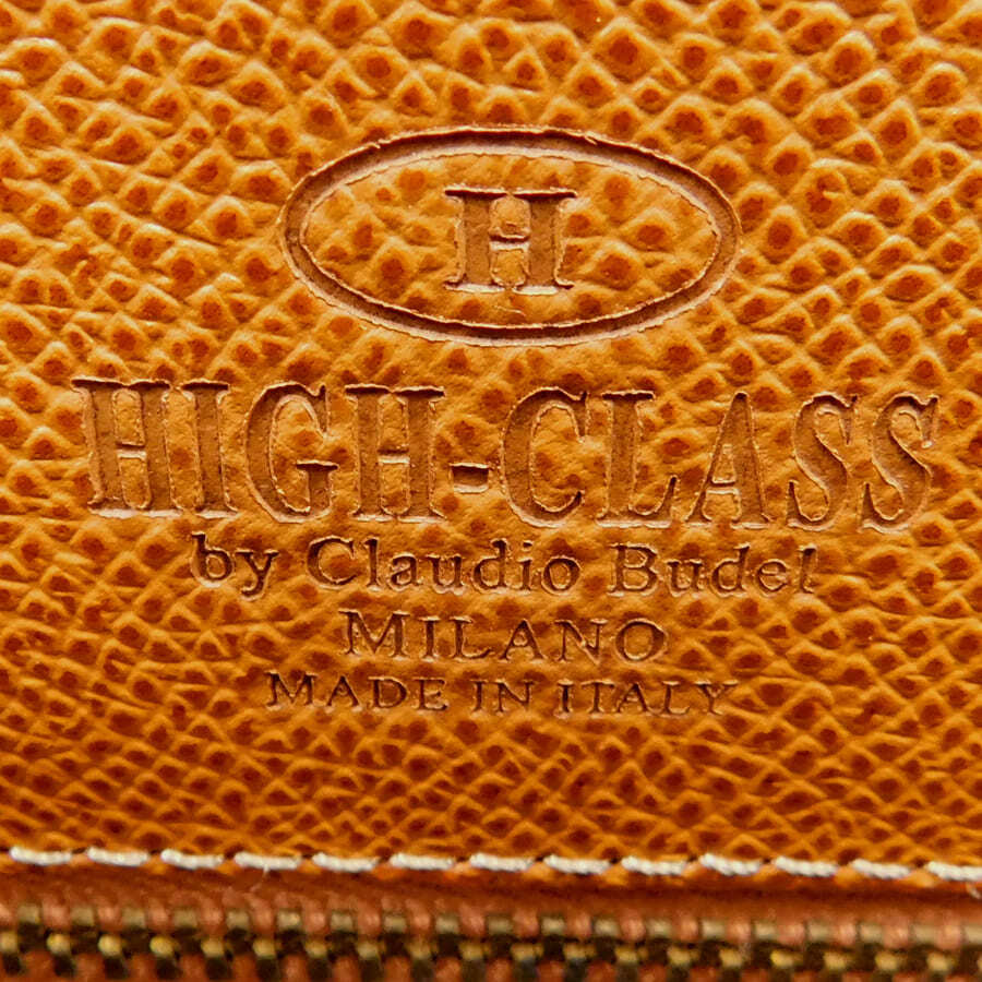 1円 ■ 美品 ハイクラス 2wayバッグ ブラウン系 レザー お出掛け 通勤 通学 HIGH-CLASS ■E.Csr.zE-15_画像8