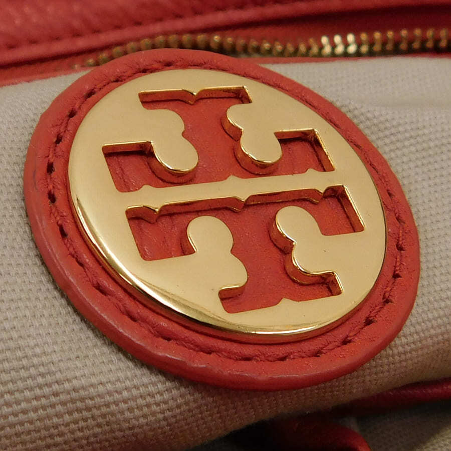 1円 ■ 美品 トリーバーチ 2wayバッグ レッド系 レザー ミラー 手提げ おでかけ 普段使い TORY BURCH ■E.Brs.Gt-15_画像8