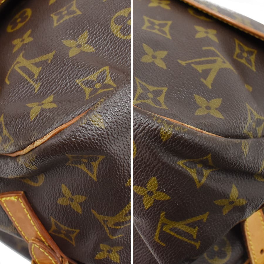 1円 ◆定価13万 美品 LOUIS VUITTON ルイヴィトン ショルダーバッグ ソミュール35 M42254 モノグラム ブラウン◆E.Cmgs.tI-18_画像6