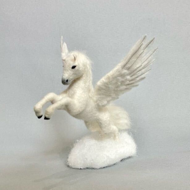 glyco wool felt wool felt horse hand made animal interior miscellaneous goods Pegasus Unicorn .. horse horse 