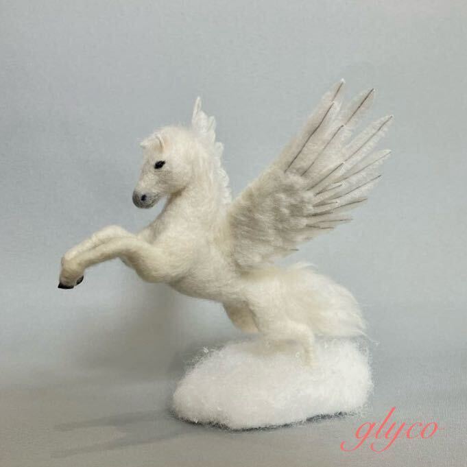 glyco wool felt wool felt horse hand made animal interior miscellaneous goods Pegasus Unicorn .. horse horse 