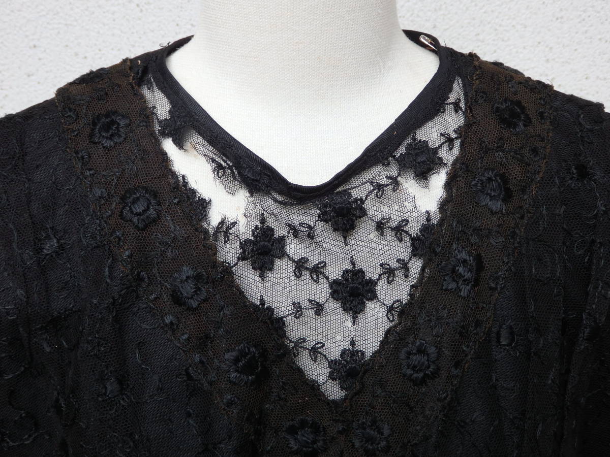  France antique 1900\'s10\'schu-ru race embroidery blouse / Vintage Europe West antique a-run-vo-ΓLT