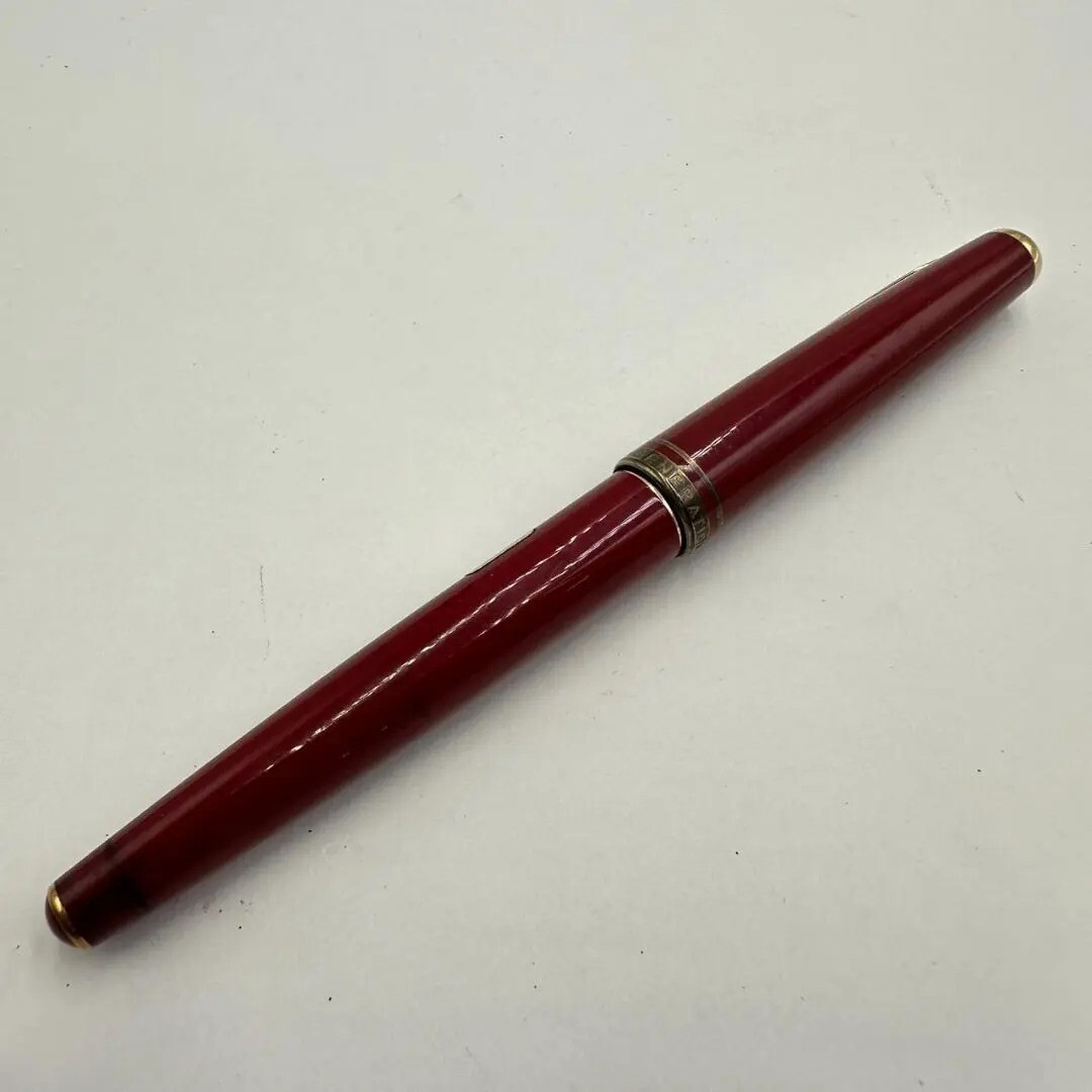 F329-U35-100 * MONTBLANC Montblanc generation fountain pen white Star pen .:14K 585 red color Gold clip ③