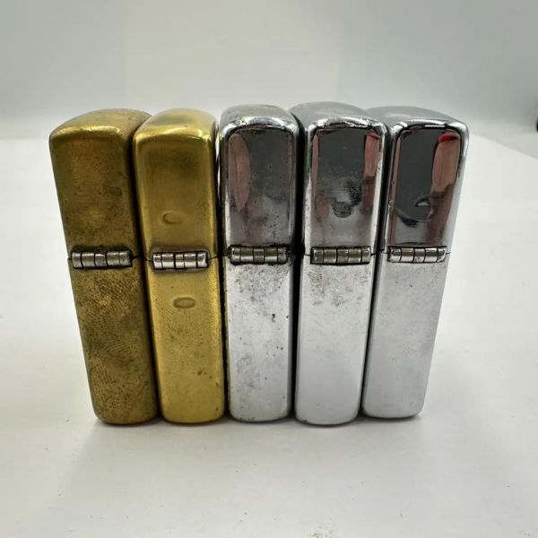 F303 まとめ ◎ Zippo ジッポー ローラー式オイルライター 5点まとめセット シルバー ゴールド supreme 無地 ※1点火花ありの画像5