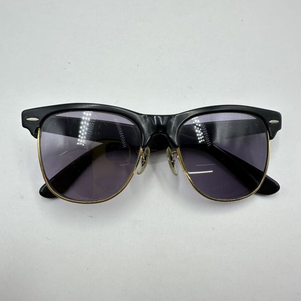 E148-SK10-852 RAYBAN RayBan B&L WAYFARER Wayfarer sunglasses black × Gold color frame 55*20 men's ①