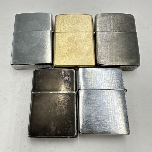 H152 まとめ ◎ Zippo ジッポー オイルライター 5点まとめセット シルバーカラー ゴールドカラー 他 喫煙具 箱付き 4点火花あり ①_画像2