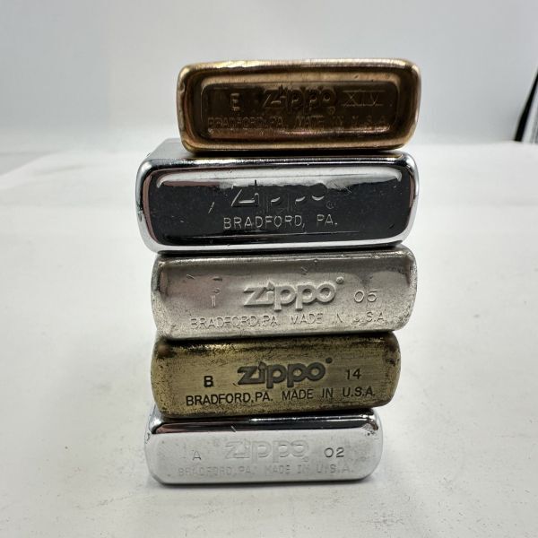 H164 まとめ ◎ Zippo ジッポー オイルライター 5点まとめセット マグロ 血液型 スリムタイプ 他 喫煙具 喫煙グッズ 3点火花あり ①_画像4