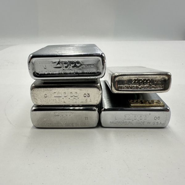 H189 まとめ ◎ Zippo ジッポー オイルライター ガスライター 5点まとめセット シルバーカラー 他 喫煙具 喫煙グッズ 4点火花あり ①_画像4