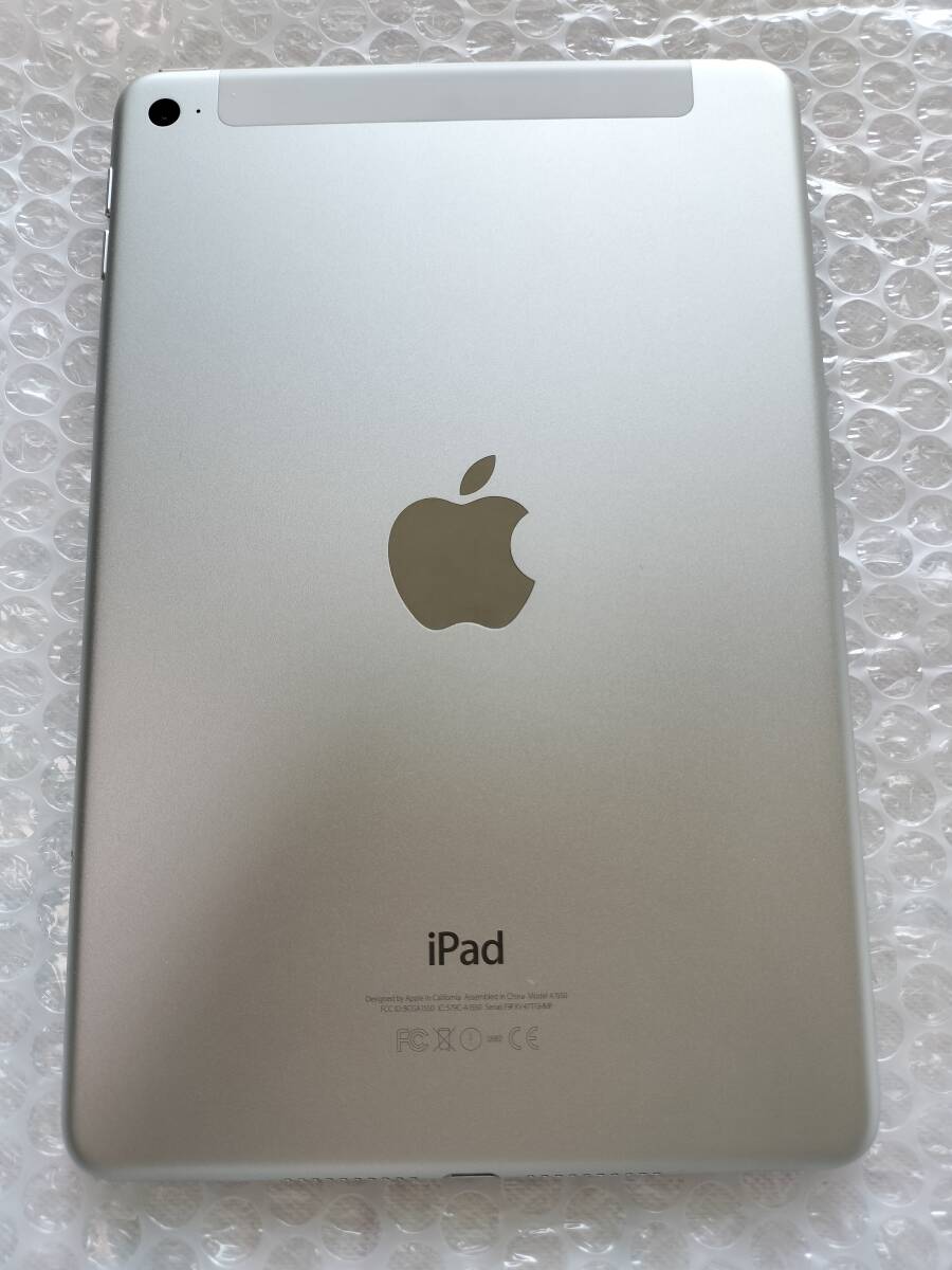 Apple中古送料無料iPad mini4 Wi-Fi+Cellular128GBシルバーA1550SIMロック解除済第4世代の画像8